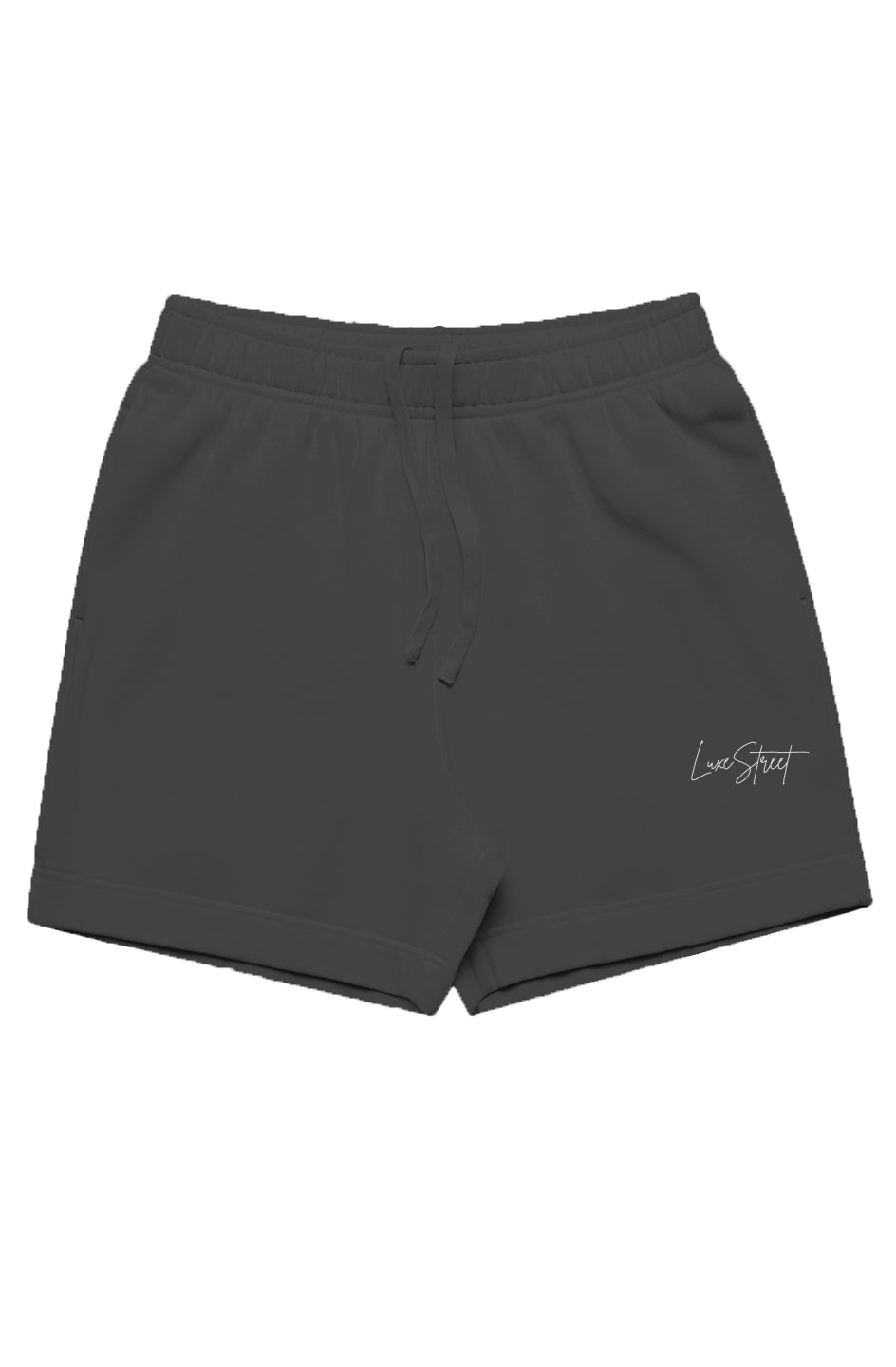 LUXESTREET CURSIVE DARK LOW SHORTS