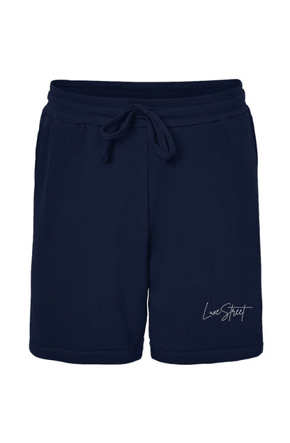LUXESTREET CURSIVE LOW DARK LONG SHORTS