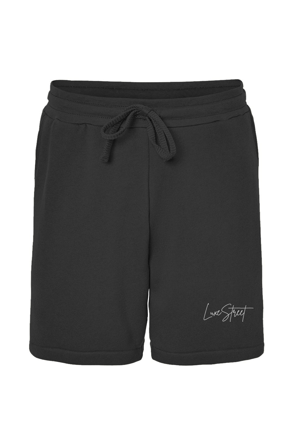 LUXESTREET CURSIVE LOW DARK LONG SHORTS